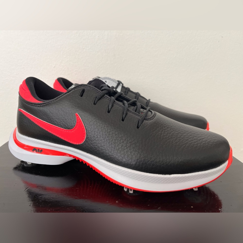 Size 9 Mens Nike Air Zoom Victory Tour 3 Leather Golf Shoes Black Red DV6798-004